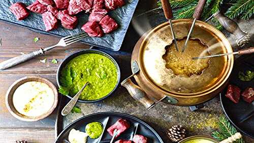 La fondue bourguignonne et ses sauces