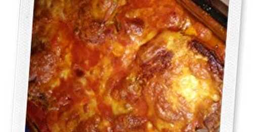 Côte de porc gratinés à la mozzarella