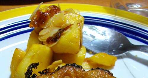 Coulant au chocolat blanc et sa poêlée de pomme caramélisée