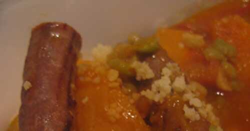 Couscous de potiron et merguez