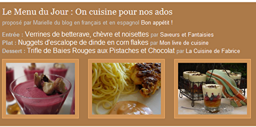 Mise à l'honneur de mon blog sur recette.de