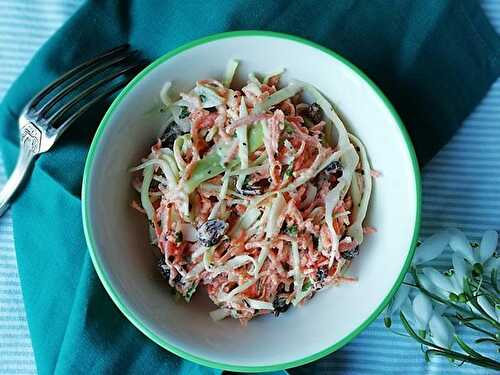 Coleslaw sans mayo parce qu'on ne va pas abandonner les crudités même si c'est l'hiver