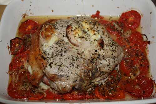 Côte de veau façon orloff sur lit de tomates