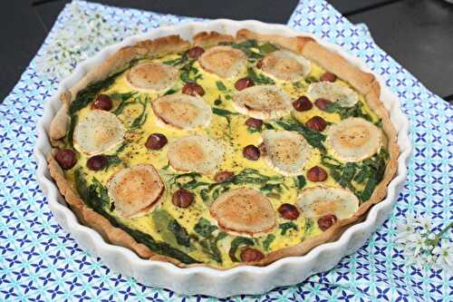 De retour avec LA recette du printemps : tarte asperge, ail des ours et chèvre