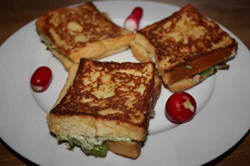 Et quand on n'a pas d'jambon dans le frigo on fait des : Croque-monsieur végétariens (caillé de chèvre & fenouil)