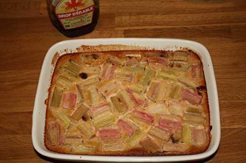 Far au lait d’avoine, rhubarbe et cranberries