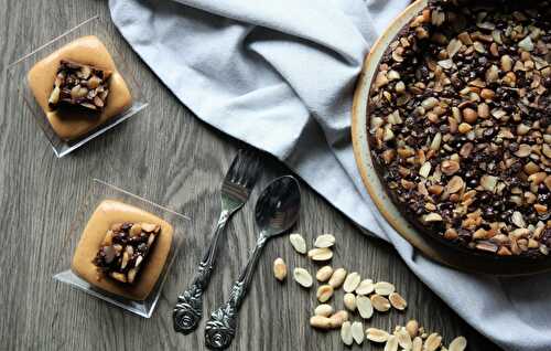 Fondant chocolat cacahuètes (et haricots rouges mais on n'est pas obligé de le dire) et "coulis" de patate douce vanillé