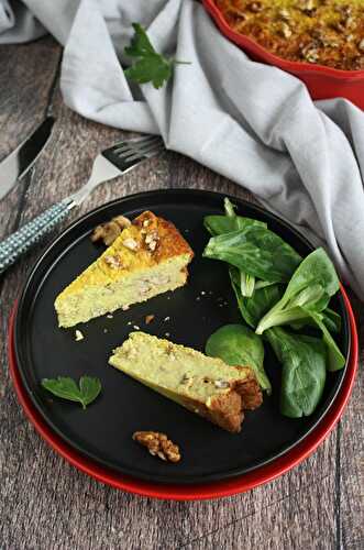 Gâteau de chou fleur aux épices et aux noix parce que chou fleur ça rime avec bonheur