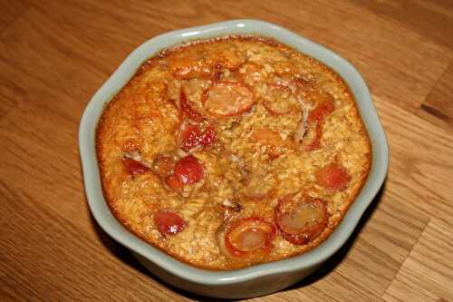 Gratin aux cerises et à la noix de coco