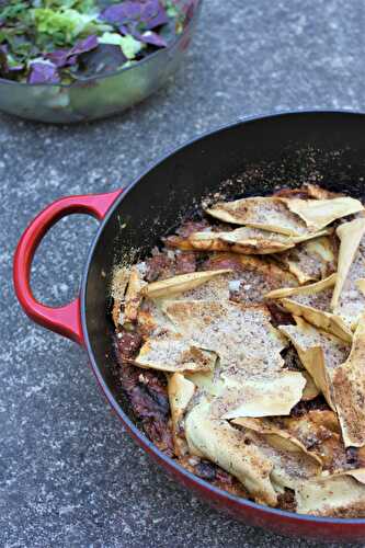 Lasagnes déstructurées aux aubergines et à la viande hachée. Quand Françoise, Roger et Jamie se rencontrent dans ma cocotte