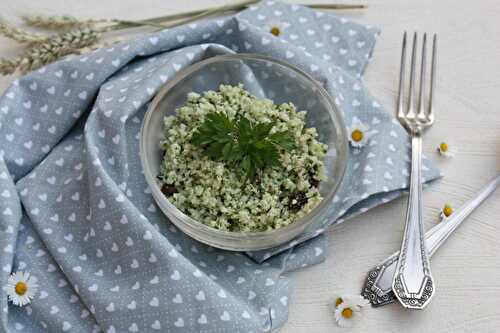 Ma dernière version du taboulé de chou-fleur (vegan)