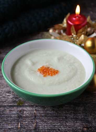 Réconcilier détox et fête avec un savoureux velouté de fenouil aux oeufs de truite (ou sans)