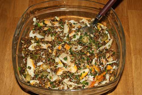 Salade de lentilles au haddock