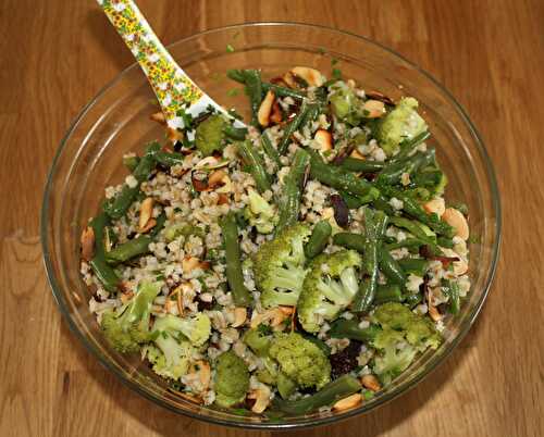 Salade orge, haricots verts et brocolis