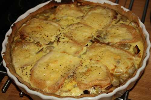 Tarte endives, poitrine fumée et maroilles