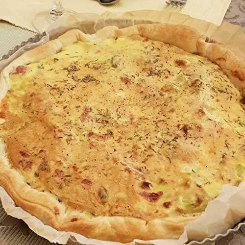 Quiche poireaux et lardons de notre petite MissCoccinelle.