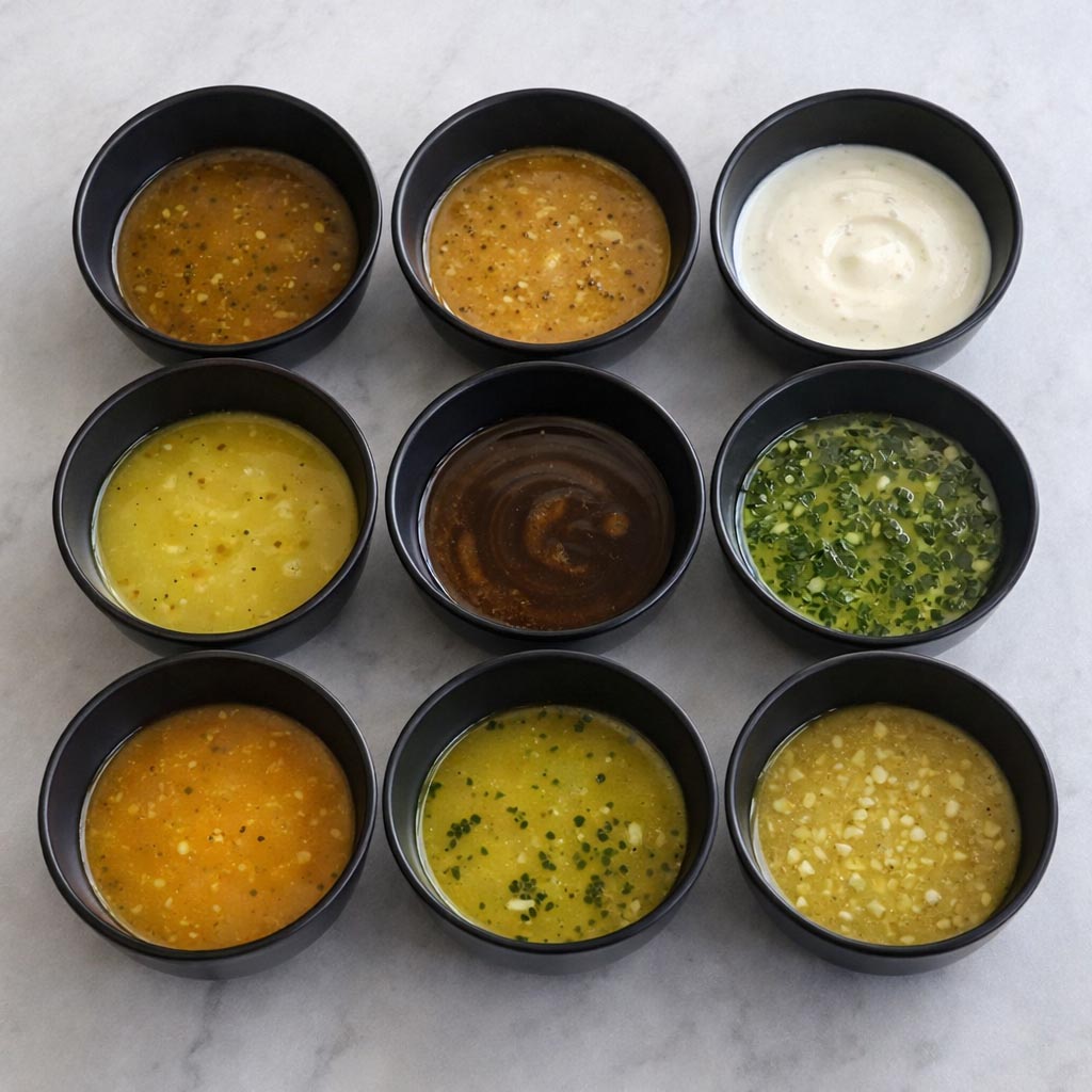 9 vinaigrettes rapides prêtes en 2 minutes