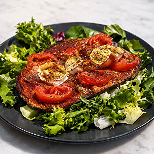 Bruschetta au four tomates jambon et chèvre en 20 min
