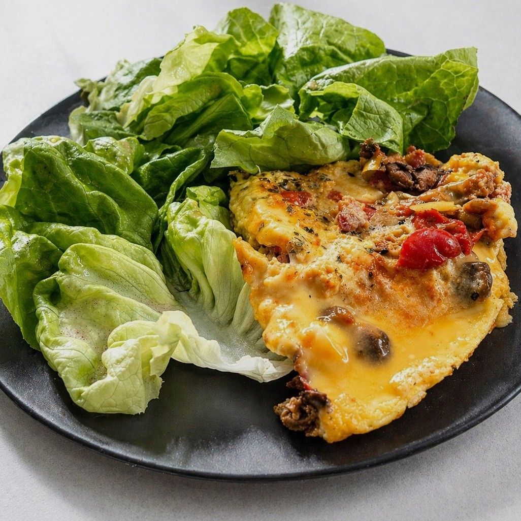Omelette aux champignons et poivrons : recette rapide et healthy