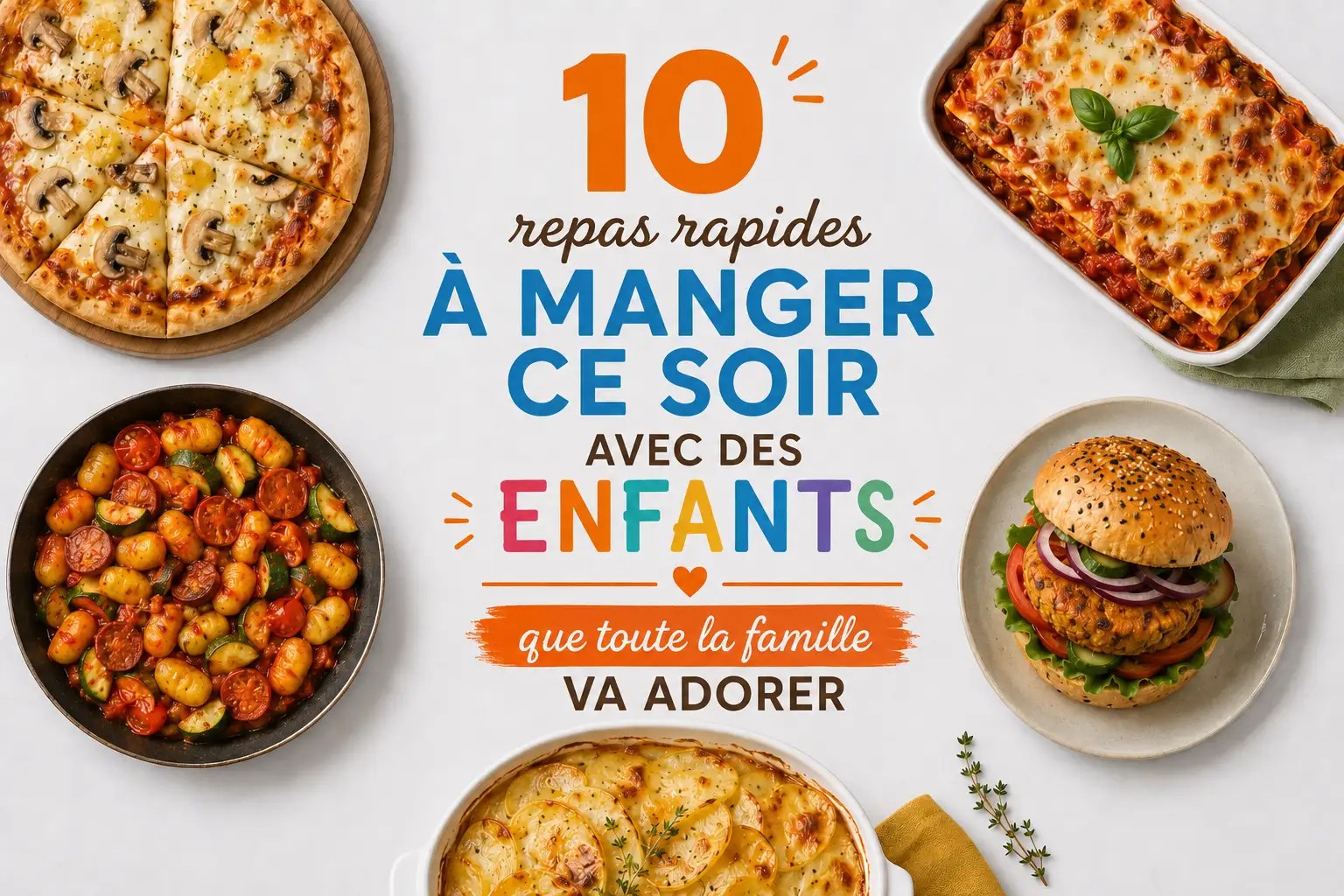 Que manger ce soir avec des enfants ? 10 repas rapides que toute la famille va adorer
