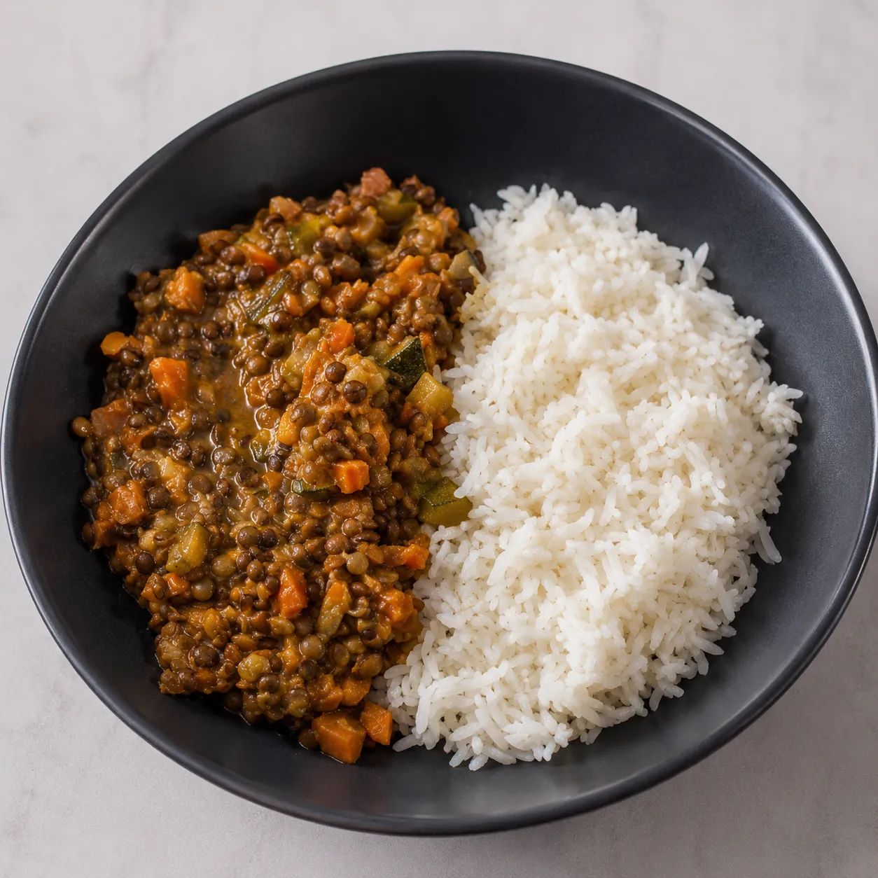 Recette de lentilles vertes au curry et lait de coco (dahl végétarien facile)