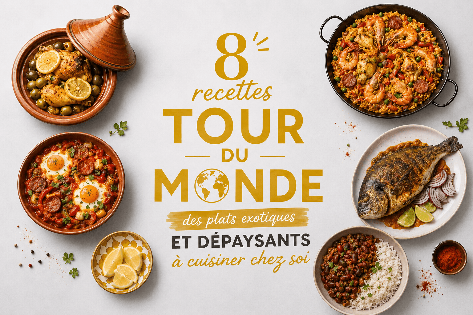 Tour du monde en 8 recettes : des plats exotiques et dépaysants à cuisiner chez soi