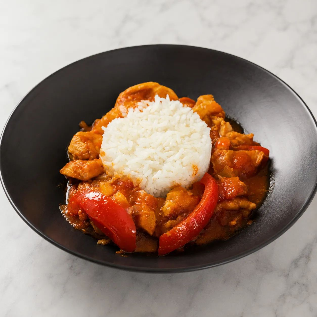 Poulet basquaise rapide : recette poulet poivron tomate en 30 minutes