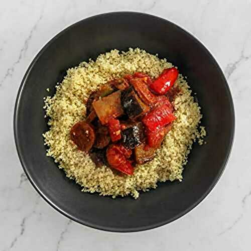 Recette d’aubergines à la poêle au chorizo et tomates