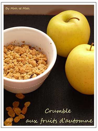 Crumble d'automne (raisins, pruneaux, noix de coco)