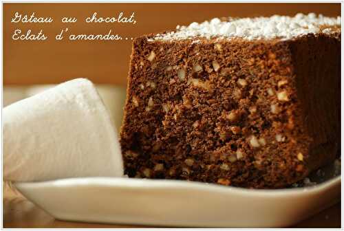 Gâteau au chocolat, éclats d'amandes