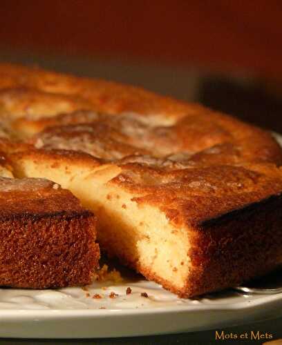 Gâteau rustique aux pommes et à la fleur de sel