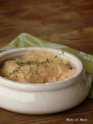 Parmentier de chou-fleur au saumon