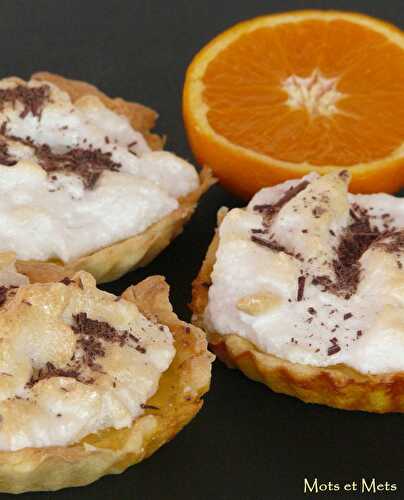 Tarte meringuée à l'orange et au grand-Marnier