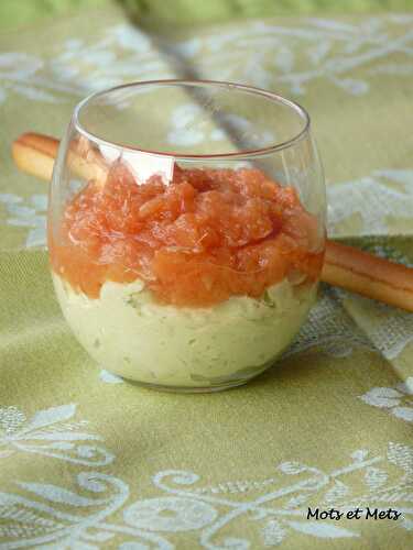 Verrines d'avocat à la vinaigrette de tomates