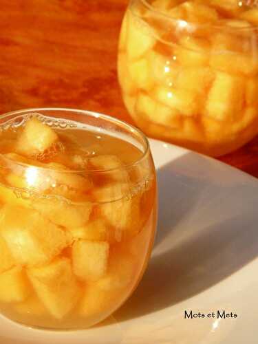 Verrines de melon en gelée de muscat