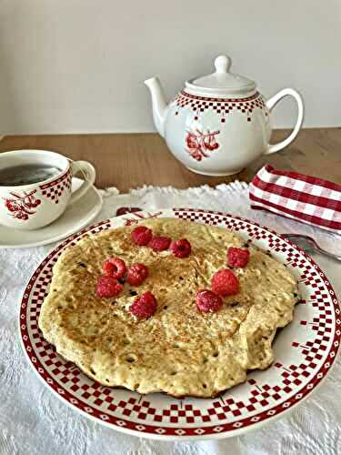 Pancake healthy aux framboises
