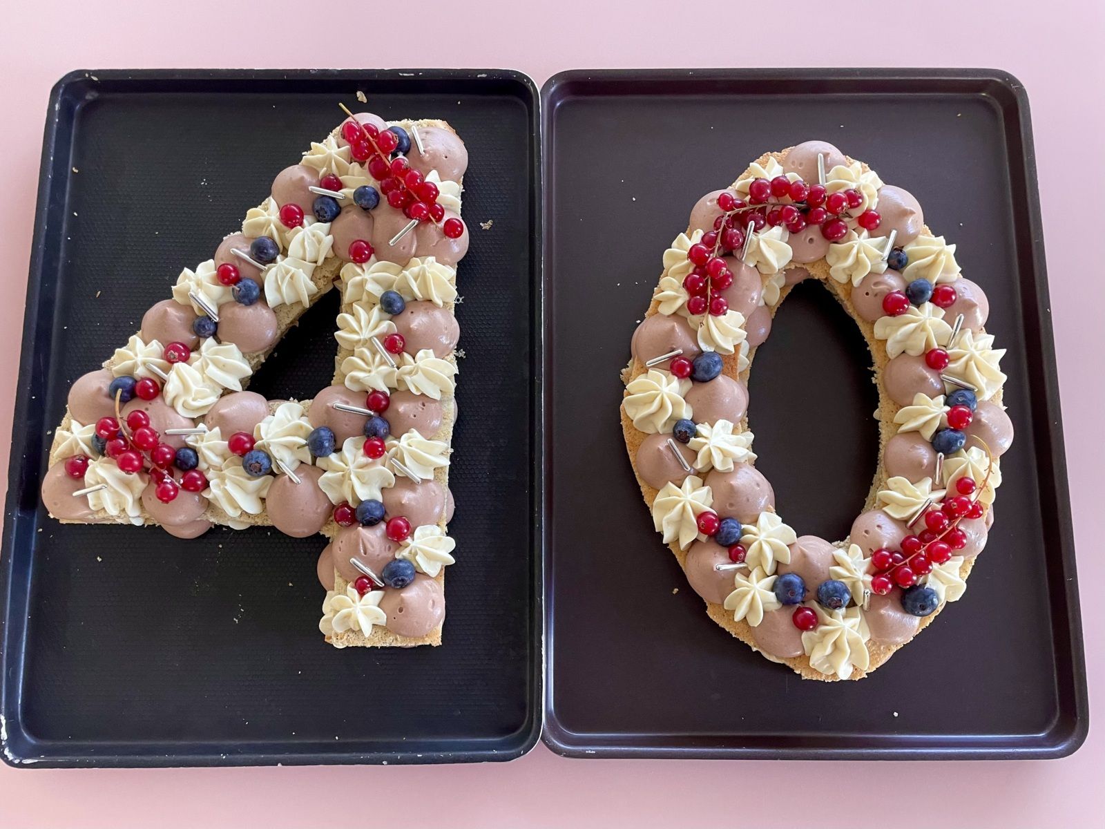 Number cake au citron et à la framboise