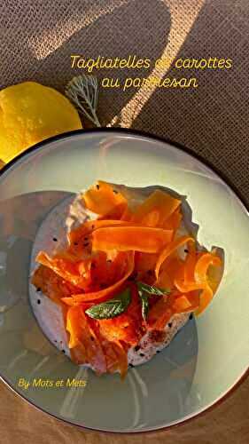 Tagliatelles de carottes grillées au parmesan, sauce au citron