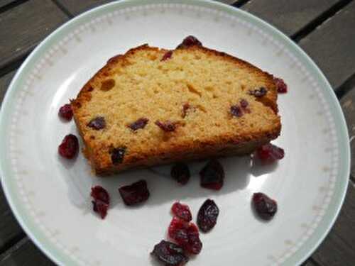 Cake chocolat blanc et cranberries