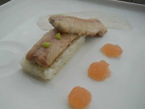 Filet de maquereau, mayonnaise anisée, gel de pamplemousse | Mumukouski