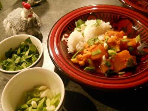 Mijoté de courge butternut et chou-fleur à la coriandre