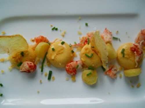 Panna cotta aux crustacés et curcuma, croustillants de pommes de terre | Mumukouski