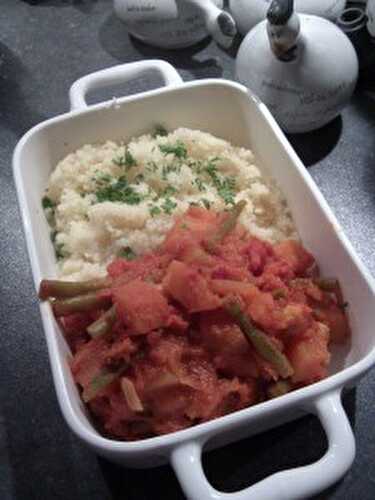 Tajine de potiron, pâtisson et pois chiches