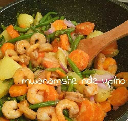 Chop suey aux crevettes