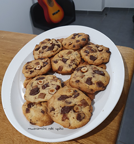 Cookies chocolat caramel et noisettes