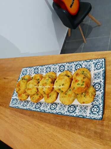 Galettes de pommes de terre aux légumes et poulet