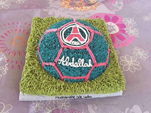 Gâteau ballon de foot PSG