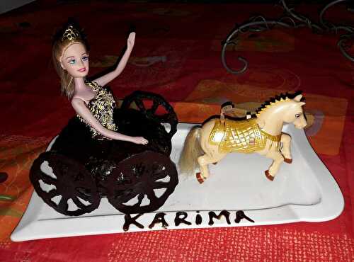 Gâteau barbie princesse en calèche