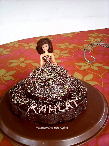 Gâteau barbie princesse tout choco