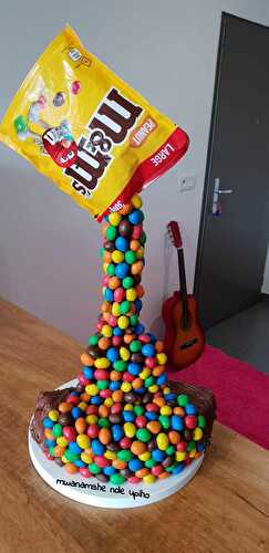 Gravity cake aux M&M's